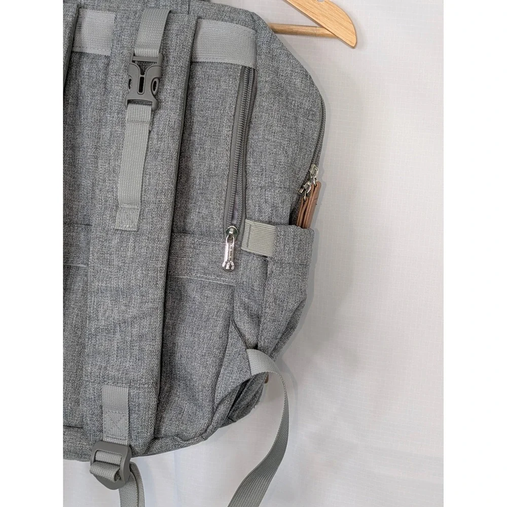 Iniuniu Gray Diaper Bag Backpack Baby Travel Organizer Changing Bag Tassel